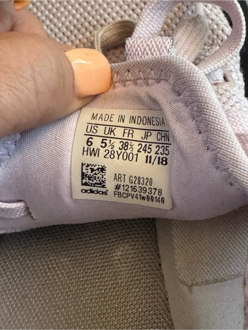 adidas Women’s Light Pink Knit Lace-Up Athletic Sneakers